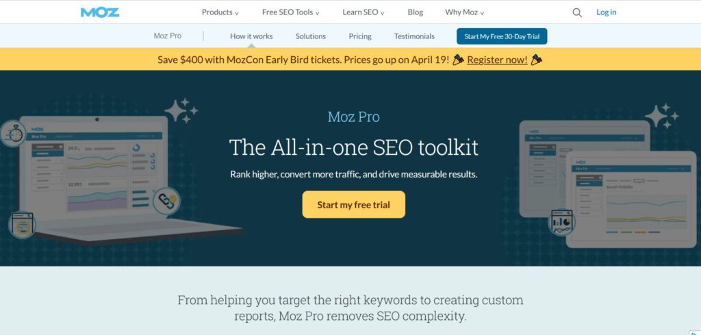 Moz Pro SEO Tool